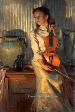ihrer Mütter Violine DFG Impressionist Ölgemälde